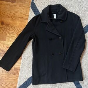 Garnet Hill Wool/Cashmere Blend Pea Coat Sz M